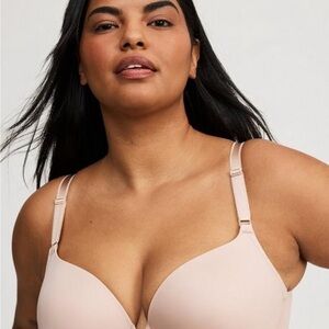 Torrid Perfect T Front Close Lightly Lined Ultimately Smoothing Rose Dust Bra